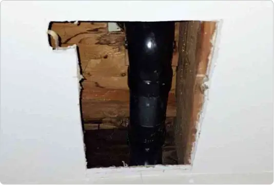 Access holes after plumbing work