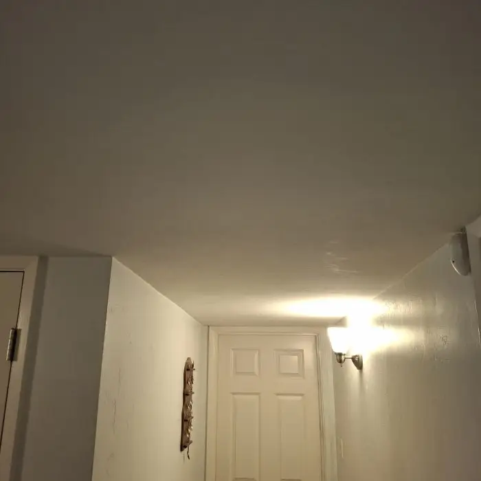 popcorn ceiling door repaired