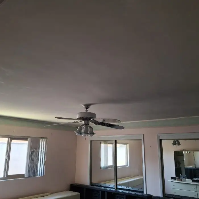 popcorn ceiling fan repaired