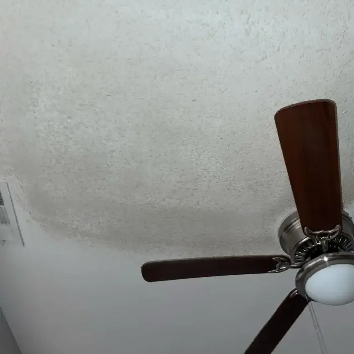 Ceiling staining before repair