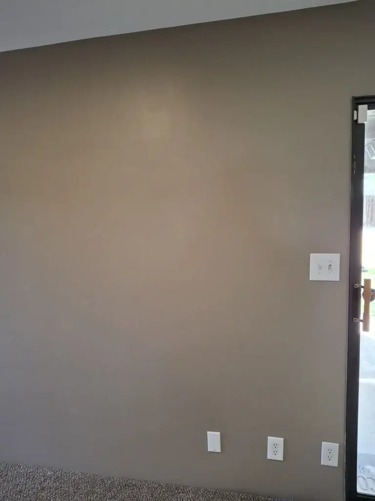 Finished wall after patching