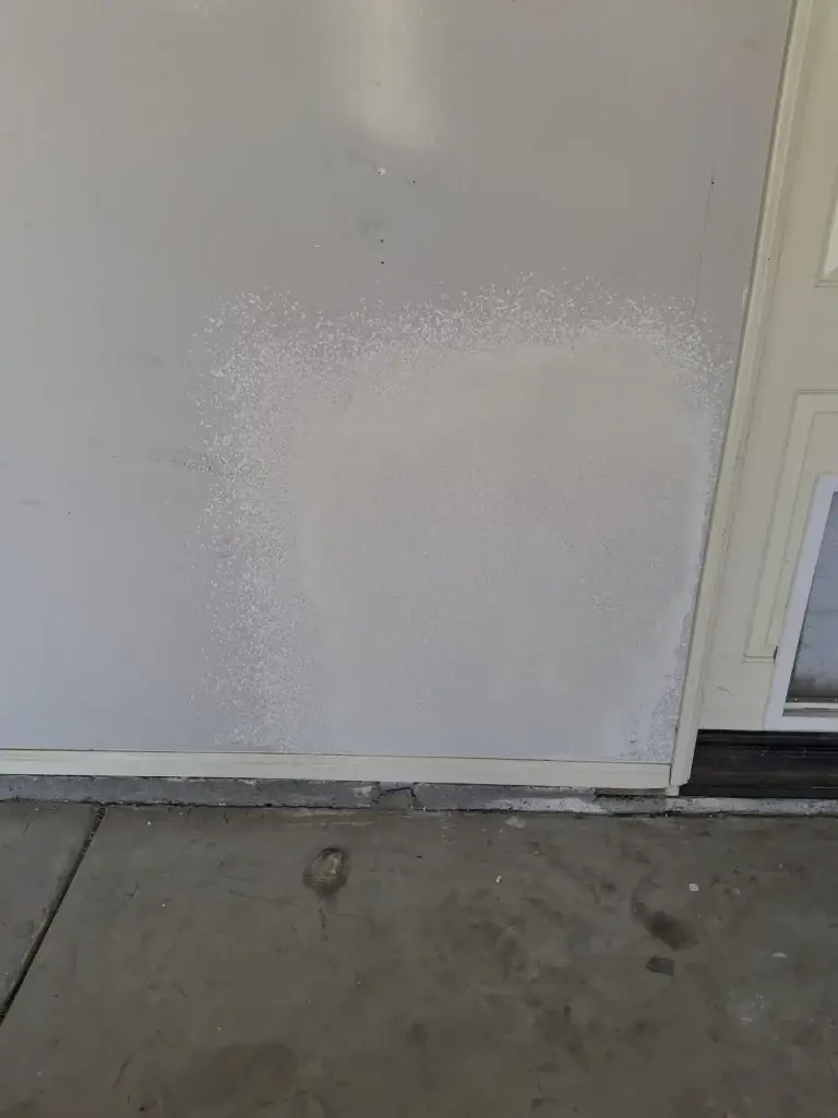 Fresh texture on patched wall