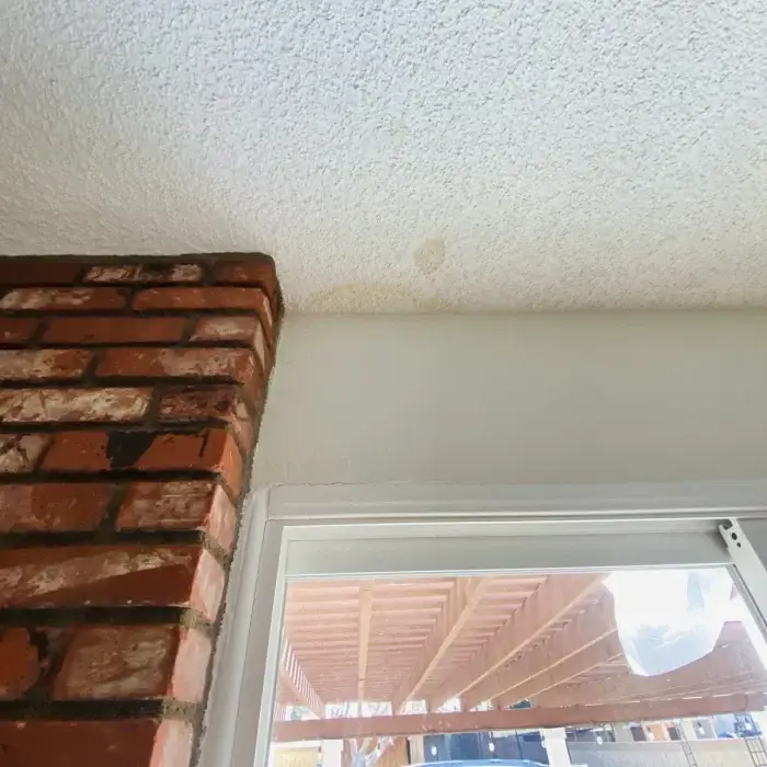 Popcorn ceiling water stain