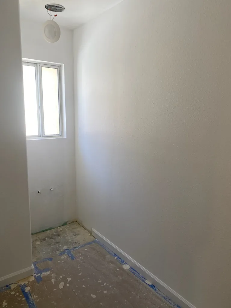 Rebuilt drywall after remediation
